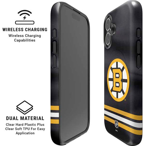 NHL Boston Bruins Home Jersey iPhone 16 Plus Magsafe Impact Case